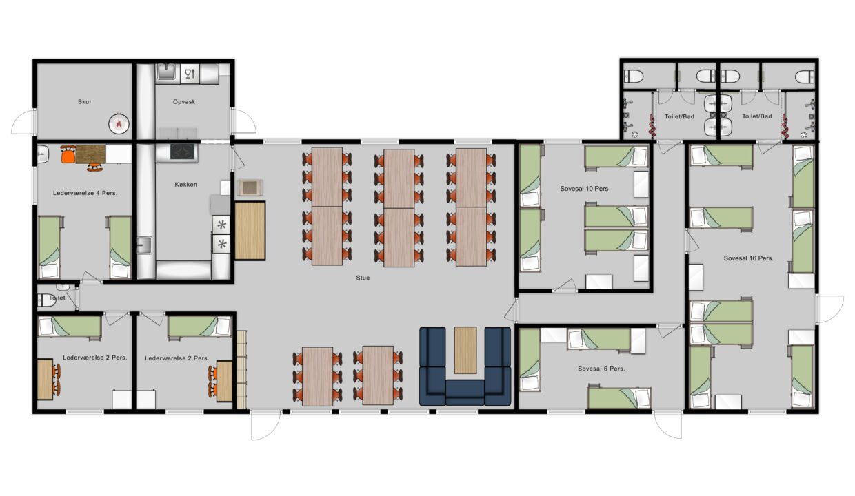Grundplan m. møbler