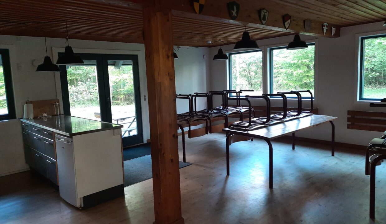 Opholdsrum og udgang til terrasse med bålplads (1)