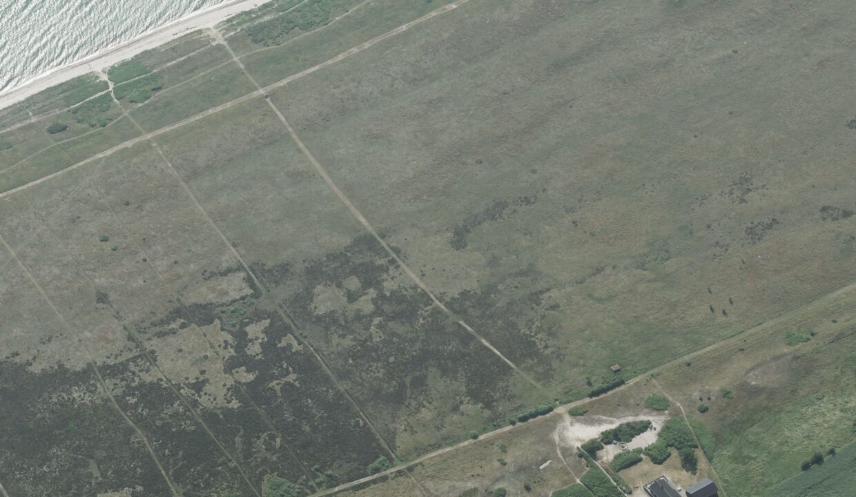 Skråfoto med strand